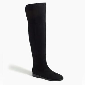 NEW J. Crew Factory Over-The-Knee Microsuede Boots‎ Black Size 6 MSRP $198